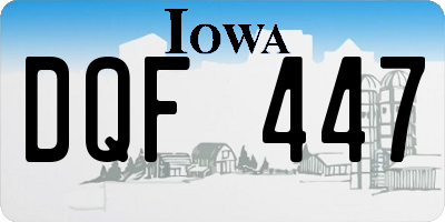 IA license plate DQF447