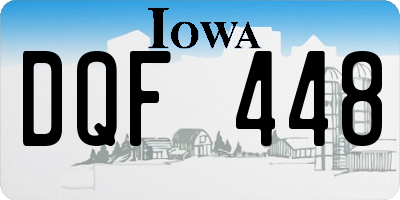 IA license plate DQF448