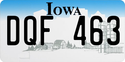 IA license plate DQF463