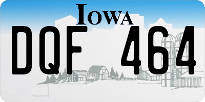 IA license plate DQF464