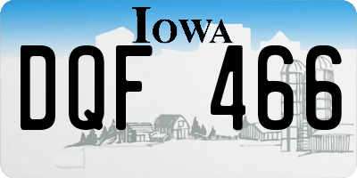 IA license plate DQF466