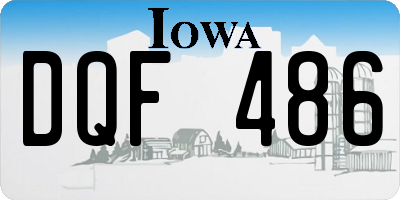 IA license plate DQF486