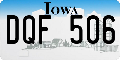 IA license plate DQF506
