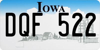 IA license plate DQF522