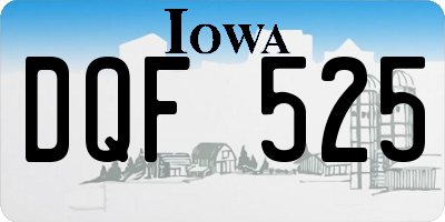 IA license plate DQF525