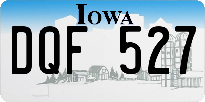 IA license plate DQF527