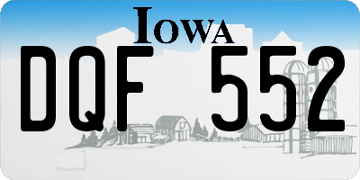 IA license plate DQF552