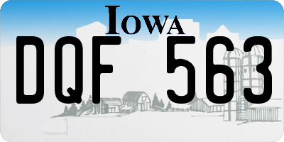 IA license plate DQF563