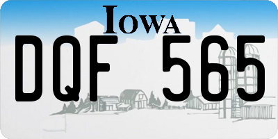 IA license plate DQF565