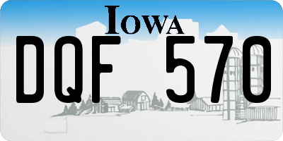 IA license plate DQF570