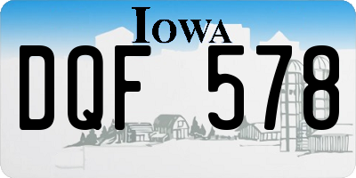 IA license plate DQF578