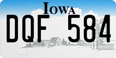 IA license plate DQF584