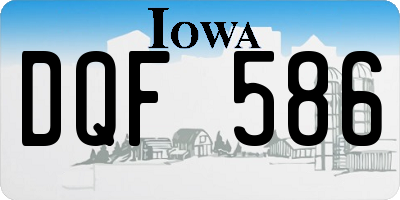 IA license plate DQF586