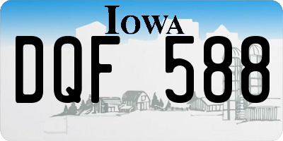 IA license plate DQF588