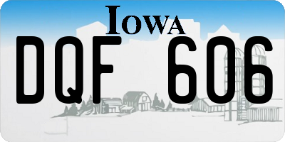 IA license plate DQF606