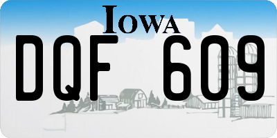 IA license plate DQF609
