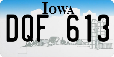 IA license plate DQF613