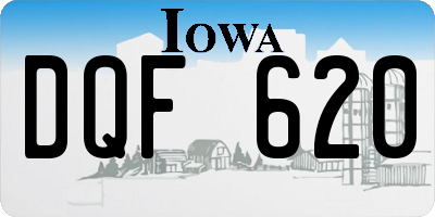 IA license plate DQF620