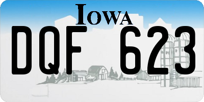 IA license plate DQF623