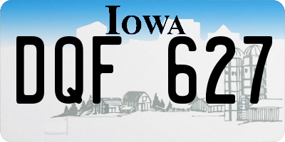 IA license plate DQF627