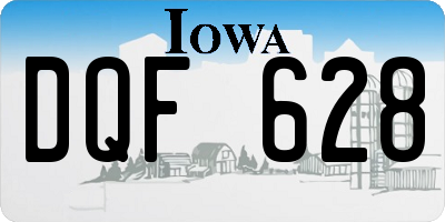 IA license plate DQF628