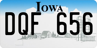IA license plate DQF656