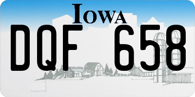 IA license plate DQF658