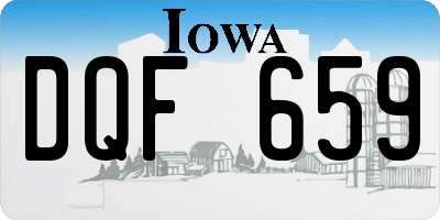 IA license plate DQF659