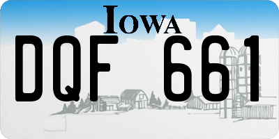 IA license plate DQF661