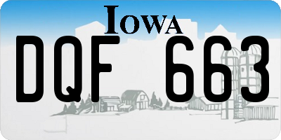IA license plate DQF663