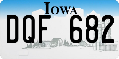IA license plate DQF682