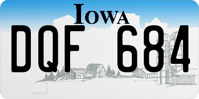 IA license plate DQF684