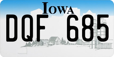 IA license plate DQF685