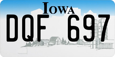 IA license plate DQF697