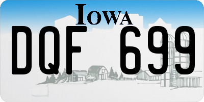 IA license plate DQF699
