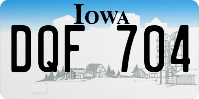 IA license plate DQF704