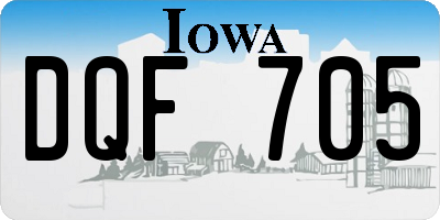 IA license plate DQF705