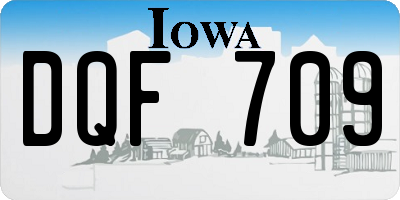 IA license plate DQF709