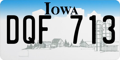 IA license plate DQF713