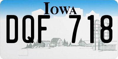 IA license plate DQF718