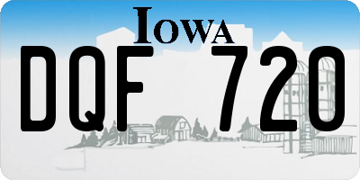 IA license plate DQF720