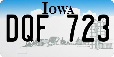 IA license plate DQF723
