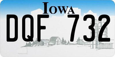 IA license plate DQF732