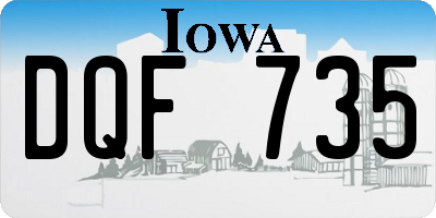 IA license plate DQF735