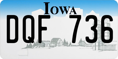 IA license plate DQF736