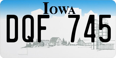IA license plate DQF745