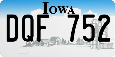 IA license plate DQF752