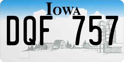 IA license plate DQF757