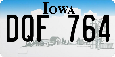 IA license plate DQF764