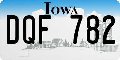 IA license plate DQF782